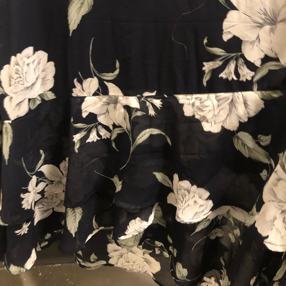 Lulus Navy Blue Floral Off-the-Shoulder Maxi Dress - Picture 7 of 8